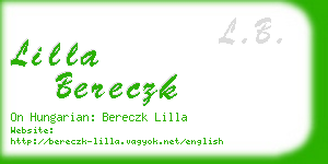 lilla bereczk business card